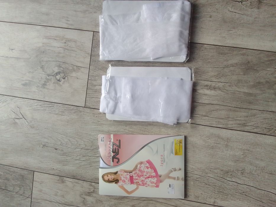 Rajstopy białe dla dziewczynki r. 152-158