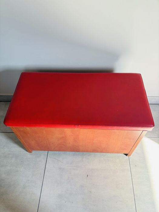 Pufa siedzisko drewno ekoskóra