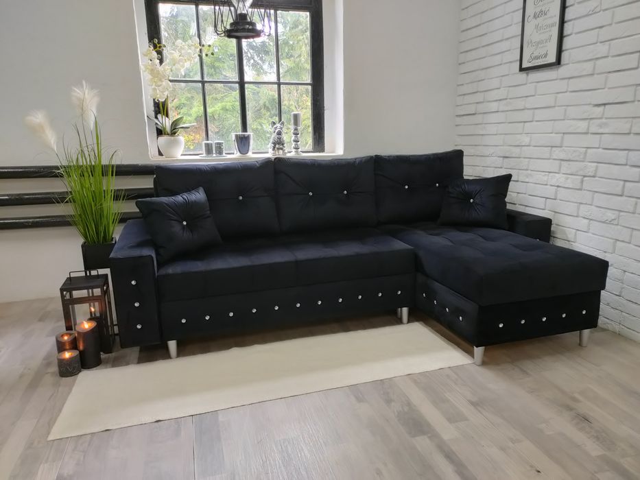 Narożnik Izi Glamour sprężyny welur