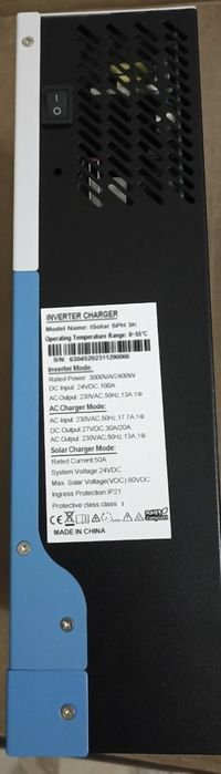 Гібридний сонячний інвертор EASUN 3000BA/2400W 24В Чиста синусоїда