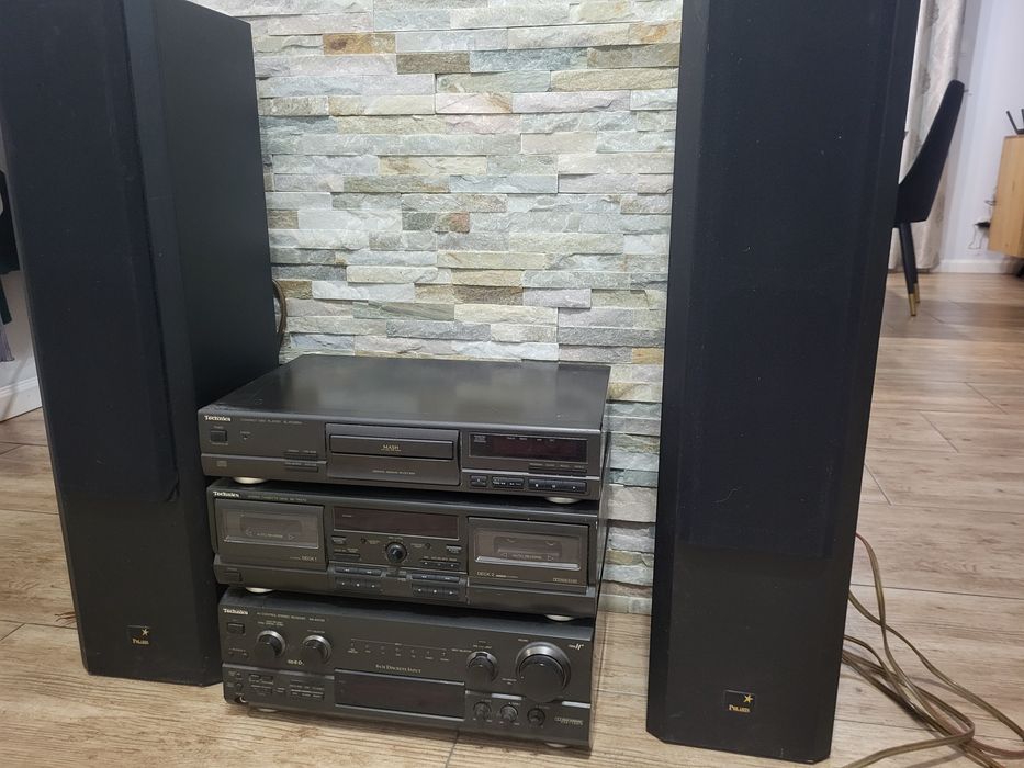 Wieża technics zestaw 3 części dwie kolumny Polaris bez korektora