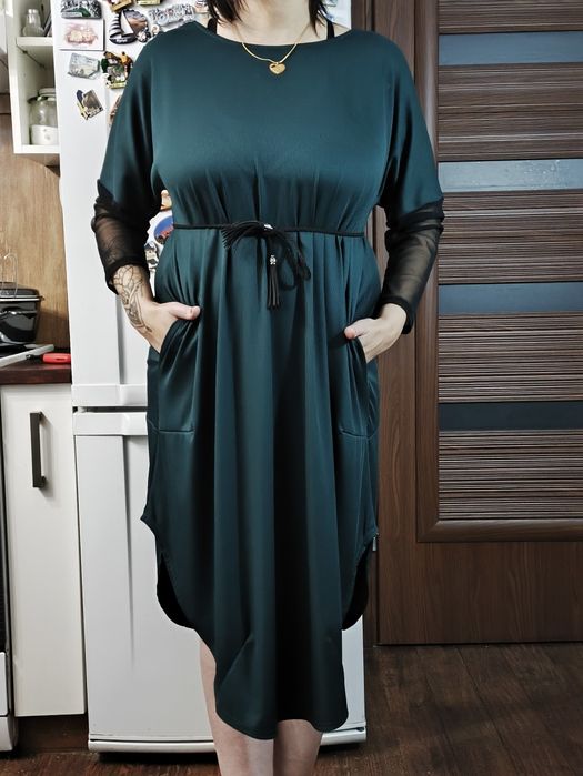 Sukienka butelkowa zieleń xl-xxl 42-44 Nowa