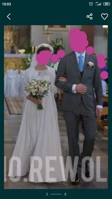 Suknia "listki" Diana