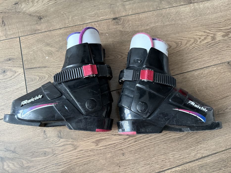 Детские лижи ROSSIGNOL 80 с креплениями, с палками и ботинками