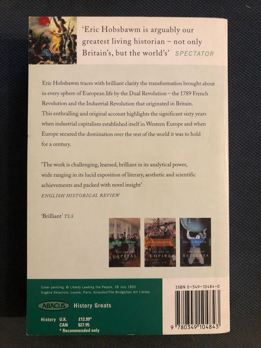 Hobsbawn: The Age of Revolution/ Europe The Struggle for Supremacy