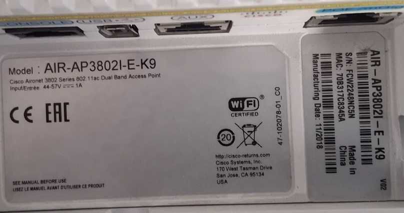 Cisco AIR-AP3802i