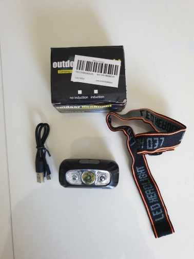 Lanterna de cabeça LED c/sensor - bateria de lítio - NOVA