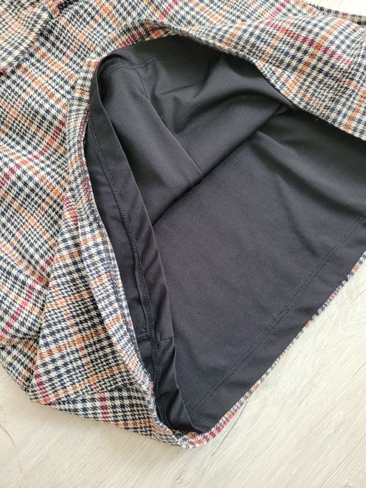 Sukienka ZARA mini długi rękaw pepitka kratka