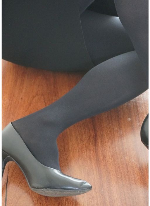 Колготки с микрофиброй, теплые на осень, чёрные, одним лотом