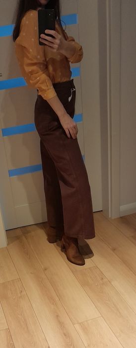 Le crop Sezane, brown, rozmiar 32