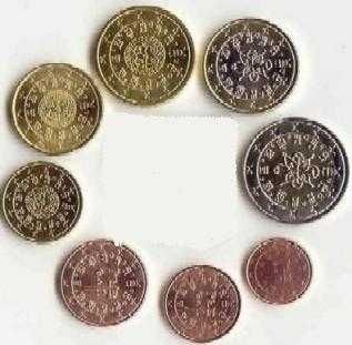 Portugal séries moedas correntes euro UNC ver descrição