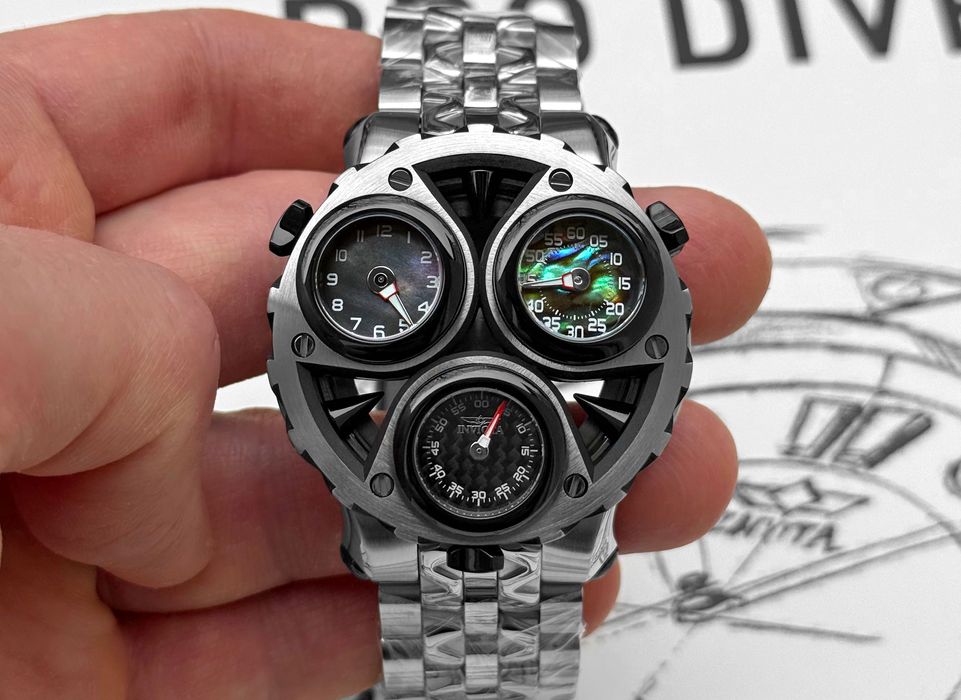 Чоловічий годинник Invicta 44594 CERBERUS Three Dials 47 mm. 100 MT.