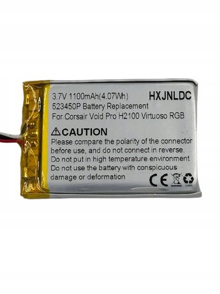 akumulator zamienny dc 3,7 v 1100 mah do słuchawek corsair