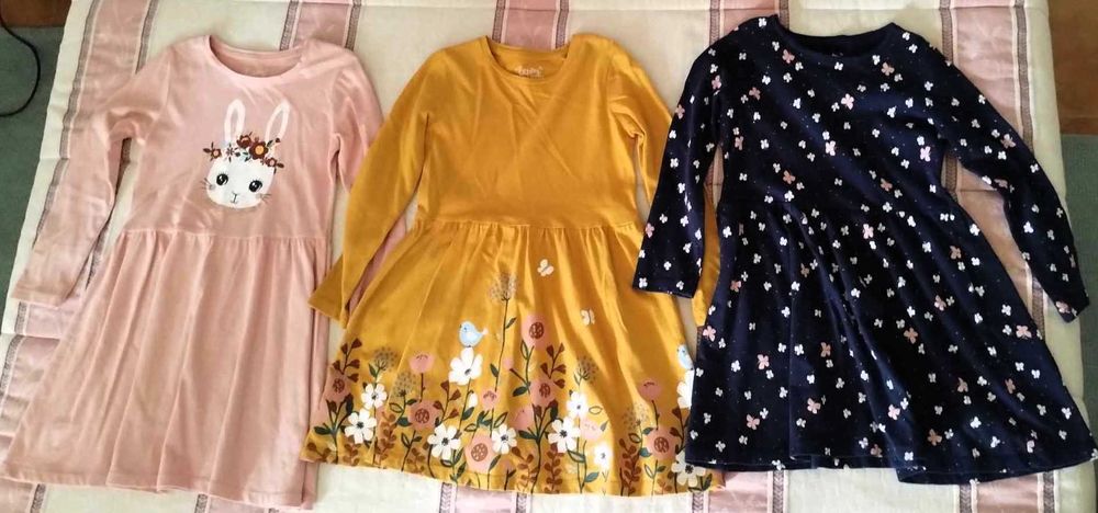 Conjunto 3 Vestidos C&A Menina 116Cm