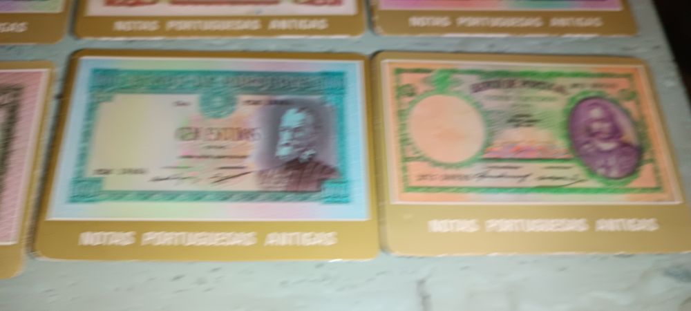 Coleção de 11 calendários de bolso notas portuguesas antigas 1985