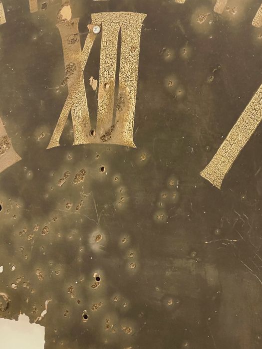 Mostrador Antigo de Relógio de Torre Polaco da Segunda Guerra Mundial