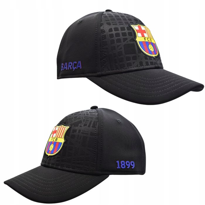 Czapka Z Daszkiem Czarna Junior 50-54 Cm Bejsbolówka Fc Barcelona