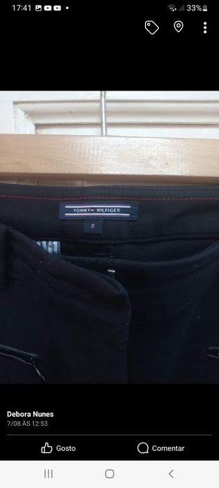 Calças  pretas tommy hilfiger