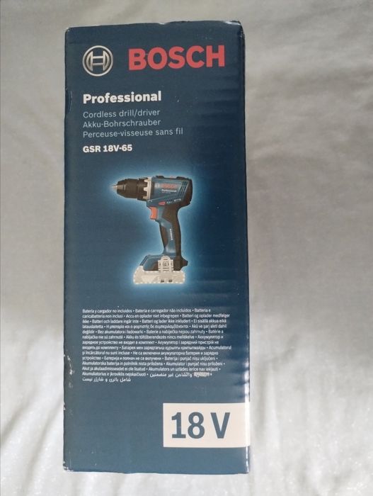 Аккумуляторная дрель-шуруповерт Bosch GSR-18V-65 Professional