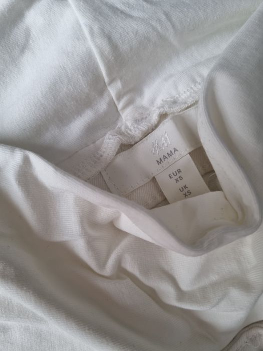 NOWE spodnie ecru ciążowe H&M XS