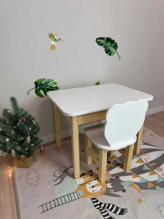 Дерев'яний дитячий столик зі стільчиком. Опт від виробника (ціна 1600)