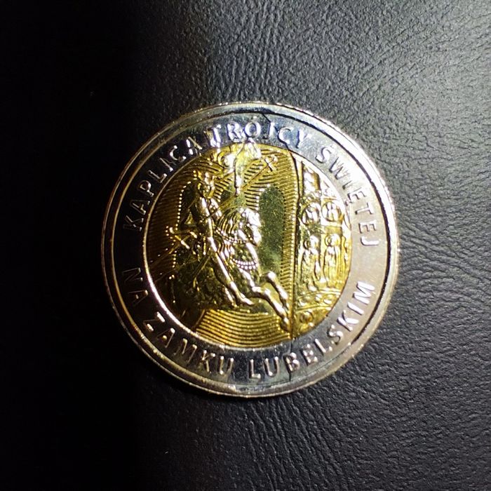 Moneta Kolekcjonerska 5 zł  Kaplica Trójcy Świętej  na Zamku Lubelskim