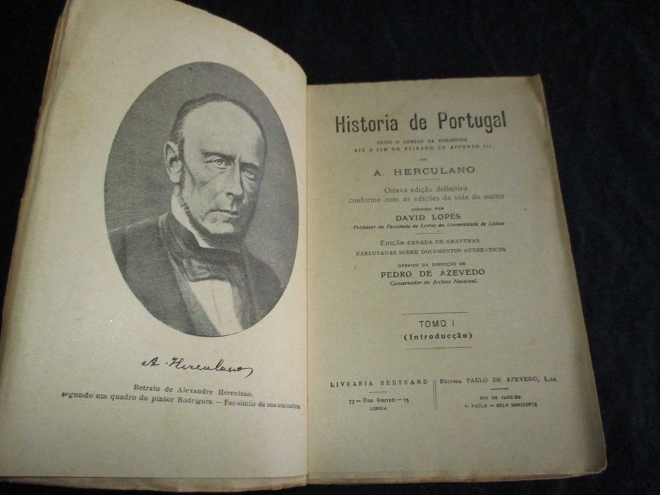 Livros História de Portugal 6 volumes Alexandre Herculano Bertrand