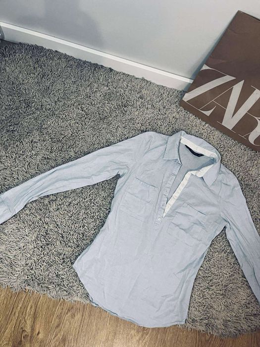 Zara błękitna koszula elegancka 38 M