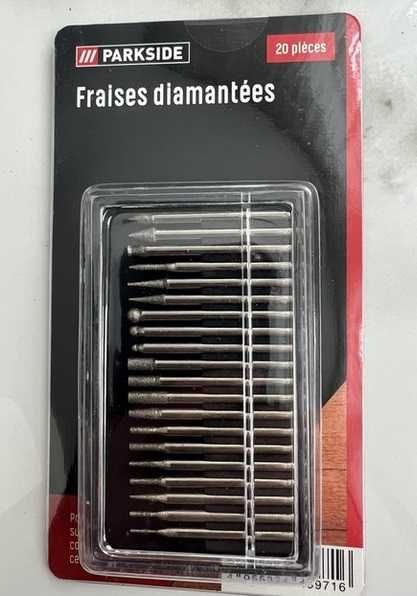 Набор алмазных фрез Parkside насадок для бормашинки дремеля