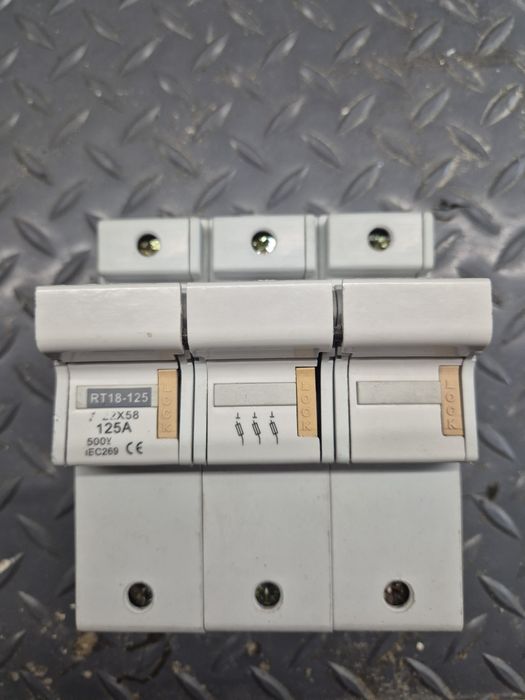 Porta fusiveis trifasico 125A