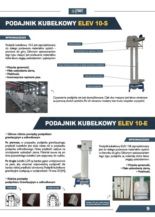 Podajnik kubełkowy - elewator
