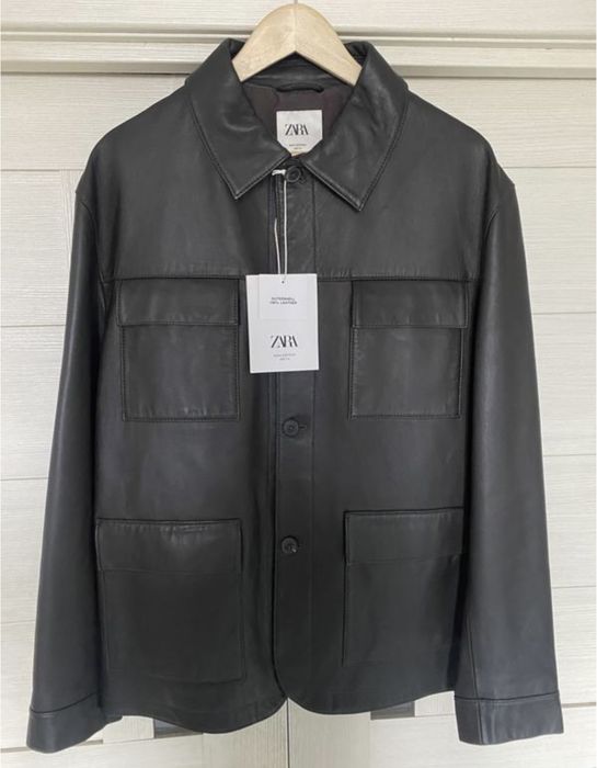 Кожаная куртка Zara man leather collection