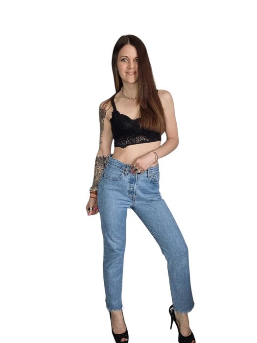 Klasyczne niebieskie spodnie Levi's Rozmiar w27 S