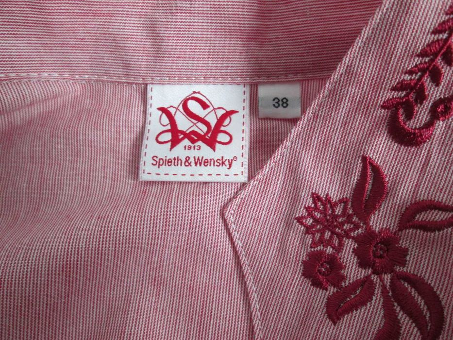 Spieth&Wensky bawarska  koszula vintage folk bluzka 100% bawełna M 38