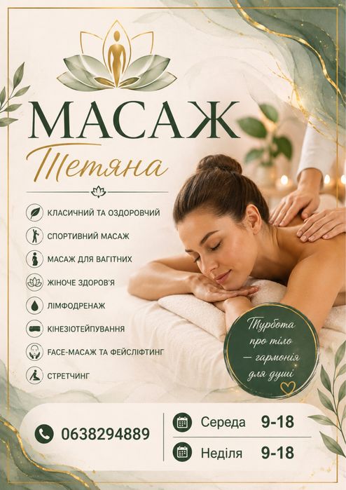 Масаж ( ТРЦ Україна)