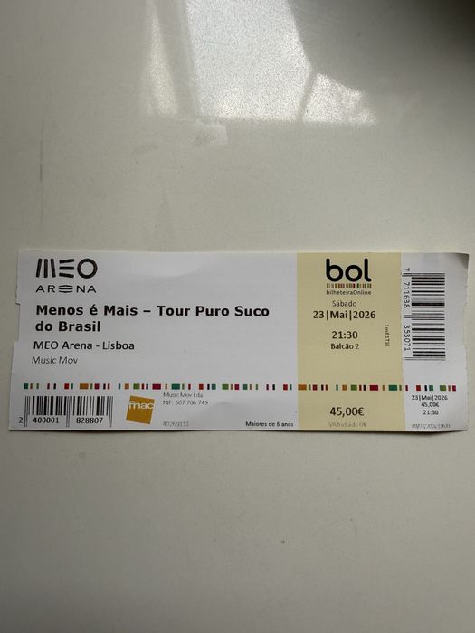Bilhete Menos é Mais