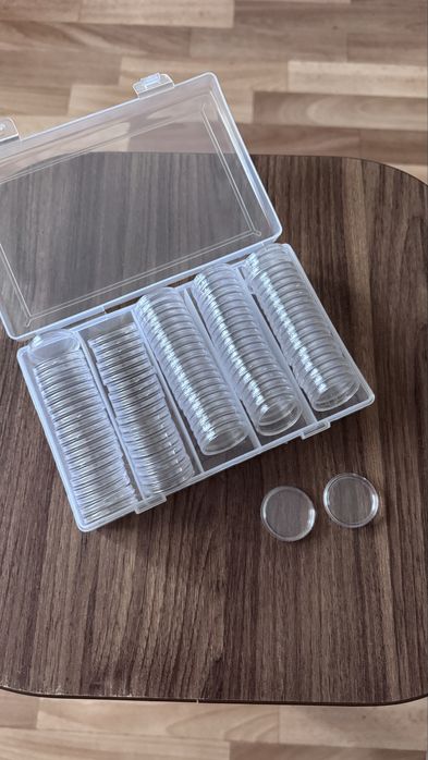 Капсули для монет 25 мм 100 шт для зберігання та колекціонування