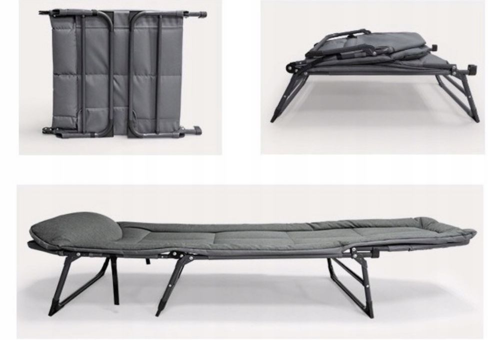 Łóżko Karpiowe Polowe Wędkarskie Lekkie Materac Leżak Regulowany Mocne