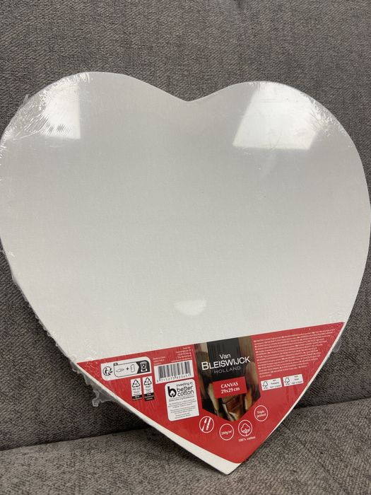 Płótno do malowania malarskie serce 29x29cm