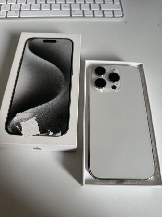 Bateria 95% iPhone 15 Pro 128gb White Titanium Idealny