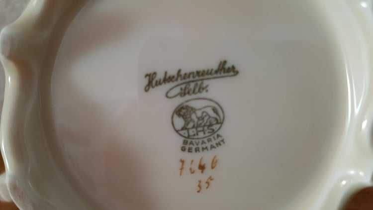 Cukiernica ecru Hutschenreuther Selb LHS Bavaria