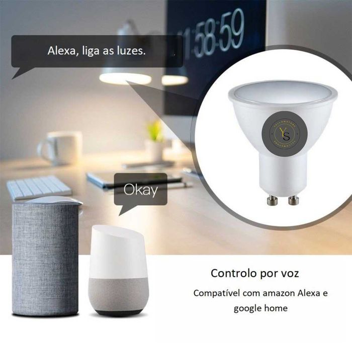 Lâmpada LED com luz inteligente GU10