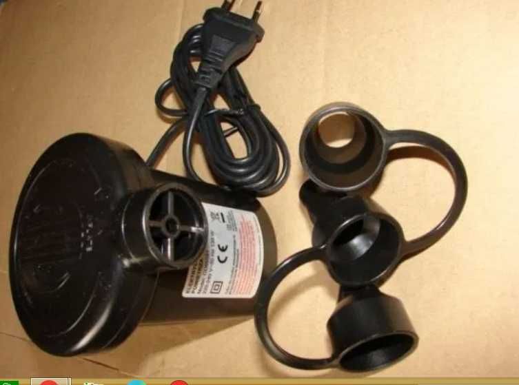 Nowa Elektryczna Pompka 230V+3 Końcówki MATERACE PONTONY BASENY