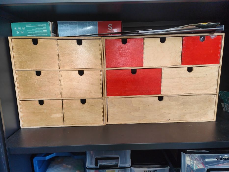 Caixas de arrumação/ mini cómoda moppe ikea