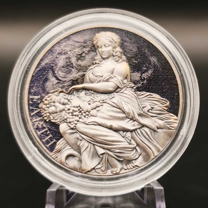 Монета Земля «Планети та боги» 2 седі Гана 2022 пів унції срібло