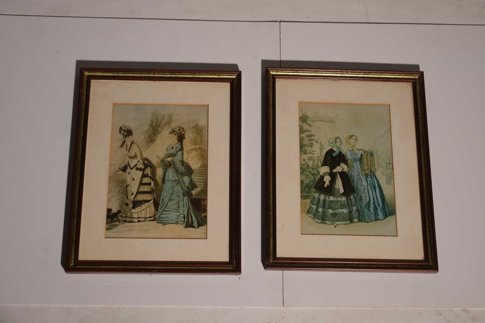 Antique Frames with Victorian Illustrations - Pair64741007366401122