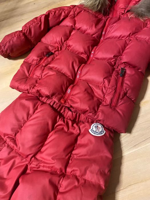 Зимовий комбінезон пуховик moncler оригінал для дівчинки