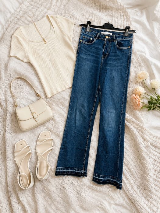 Spodnie Jeansowe Bootcut S 36