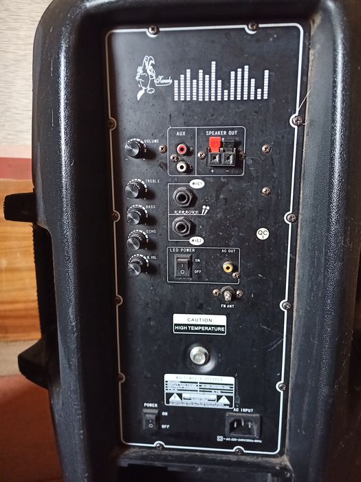 2 Портативные  колонки- комбик EuroMax ROCK MUSIC PRO +: 15 ДЮЙМОВ ДИН