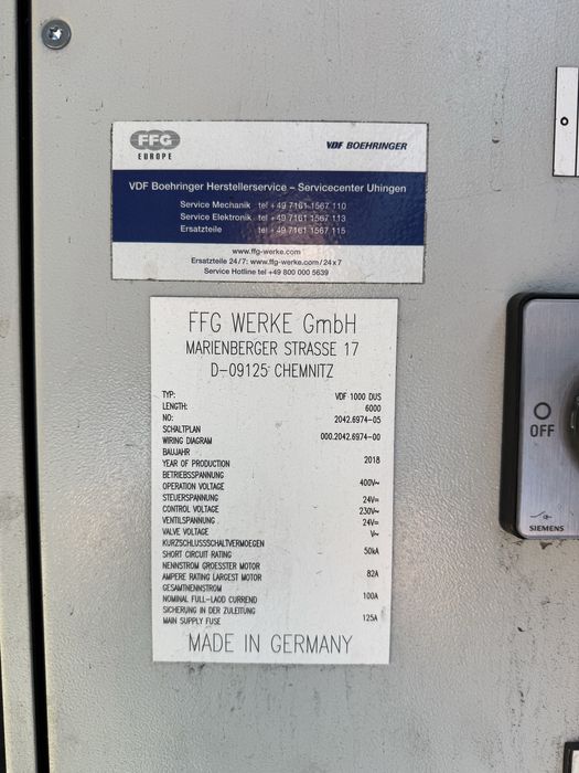 универсальный токарный станок VDF BOEHRINGER VDF 1000 DUS